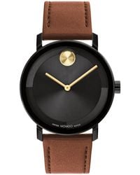 Movado - Bold Evolution 2.0 Swiss Quartz Leather Watch 40mm - Lyst