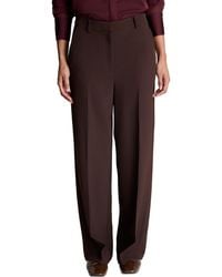 Kenneth Cole - Barrel Leg High-waist Wide-leg Polyester-blend Pants - Lyst