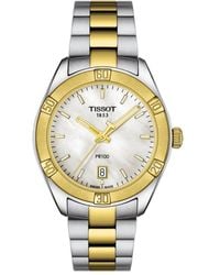 Tissot - Swiss Pr 100 Sport Chic T-classic Two-tone Stainless Steel Bracelet Watch 36mm - Lyst