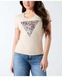 Guess - Short-sleeve Triangle Design T-shirt - Lyst