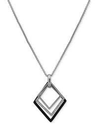 Karl Lagerfeld - Geometric Nested 36" Long Adjustable Pendant Necklace - Lyst