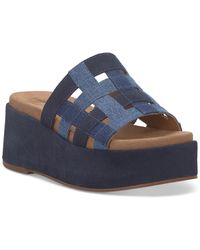 Lucky Brand - Ulrich Strappy Woven Flatform Wedge Sandals - Lyst