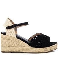 Xti - Raffia Wedge Sandals By - Lyst