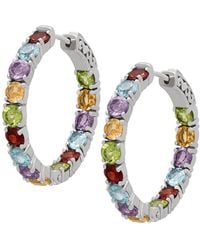 Macy's - Stones Inside-out Hoop Earrings (7-5/8 Ct. T.w. - Lyst
