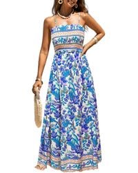 CUPSHE - Papaya Punch Floral Maxi Beach Dress - Lyst