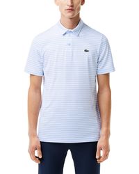 Lacoste - Short Sleeve Striped Performance Polo Shirt - Lyst