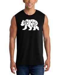 LA Pop Art - Explore Bear Graphic Silhouette Tank Top - Lyst