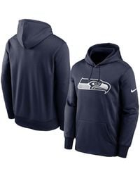 Nike - Big And Tall College Seattle Seahawks Fan Gear Primary Logo Therma Performance Pullover Hoodie - Lyst