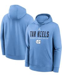 Nike - Carolina Blue North Carolina Tar Heels Primetime Dynamic Mascot Club Fleece Pullover Hoodie - Lyst