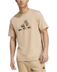 adidas - Cotton Camo Logo Graphic T-shirt - Lyst
