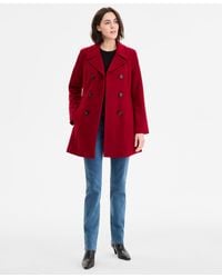 Anne Klein - Double-breasted Peacoat - Lyst