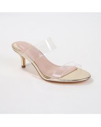 BERNESS - Calia Clear Double Strap Kitten Heels - Lyst