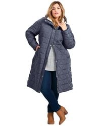 Avenue - Plus Size Quinn Longline Puffer Jacket - Lyst