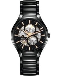 Rado - Swiss Automatic True Black High-tech Ceramic Bracelet Watch 40mm - Lyst