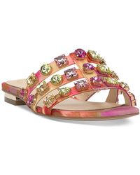Jessica Simpson - Detta Crystal Embellished Slide Sandals - Lyst