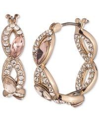 Givenchy - Small Mixed Crystal Openwork Hoop Earrings - Lyst