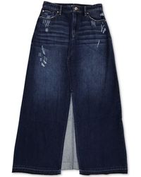 M.A.B.E - Lucca Emb Maxi Skirt - Indigo main image 1