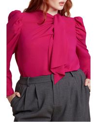 Eloquii - Plus Size Drape Front Blouse - Lyst