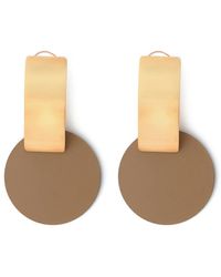 SOH - Gold Plated Designer Drop Earrings - Lyst