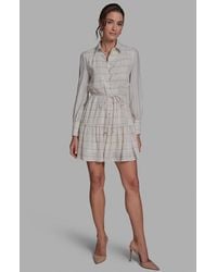 BCBGMAXAZRIA - Striped Button-down Mini Shirt Dress - Lyst