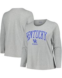 Profile - Kentucky Wildcats Plus Size Arch Over Logo Scoop Neck Long Sleeve T-shirt - Lyst