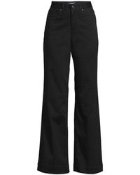 Lands' End - High Rise 5 Pocket Wide Leg Chino Pants - Lyst