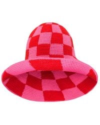 BrunnaCo - Shilo Checke Crochet Hat In & Pink - Lyst