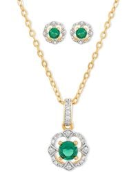 Macy's - 2-pc. Set Lab Created Emerald (7/8 Ct. T.w. - Lyst