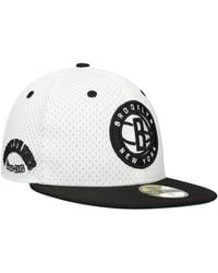 KTZ - White/black Brooklyn Nets Throwback 2tone 59fifty Fitted Hat - Lyst