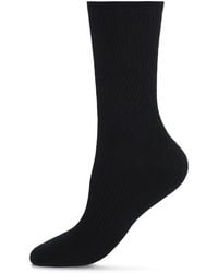 Memoi - 2 Pair Pack Flat Ribbed Crew Socks - Lyst