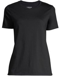 Lands' End - Petite Relaxed Supima Cotton Short Sleeve Crewneck T-shirt - Lyst