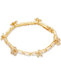 Kate Spade - Gold-tone Fleurette Tennis Bracelet - Lyst