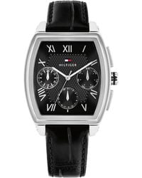 Tommy Hilfiger - Multifunction Leather Strap Watch - Lyst