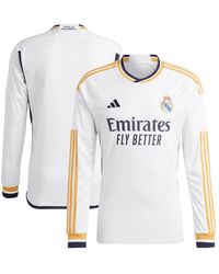 adidas - Real Madrid 2023/24 Home Replica Long Sleeve Jersey - Lyst