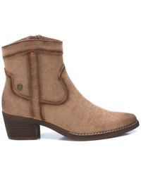 Xti - Italian Western Suede Booties By - Lyst