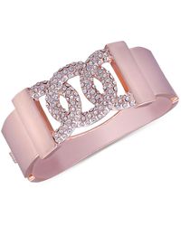 Guess - Tone Pave Bangle Bracelet - Lyst