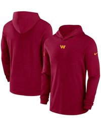Nike - Washington Commanders Sideline Performance Long Sleeve Hoodie T-shirt - Lyst
