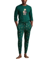 Polo Ralph Lauren - 2-piece Long Sleeve T-shirt And joggers Pajama Set - Lyst