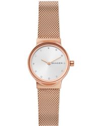 skagen freja two tone watch