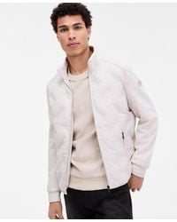 Guess - Stretch Zip-front Quilted Jacket - Lyst