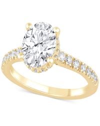 Macy's - Badgley Mischka Certified Lab Grown Diamond Oval Engagement Ring (2-1/2 Ct. T.w. - Lyst