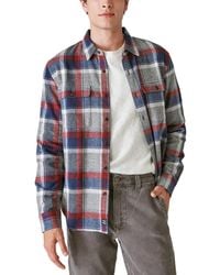 Lucky Brand - Plaid Button-down Flannel Utility Shirt - Lyst