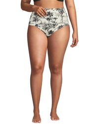 Lands' End - Plus Size Pinchless High Waisted Bikini Bottoms - Lyst