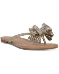 INC International Concepts - Mabae Bow Flat Sandals - Lyst