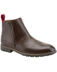 Guess - Daming Faux Leather Ankle Round-toe Boots - Lyst