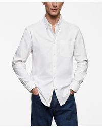 Mango - Regular Fit Oxford Cotton Shirt - Lyst