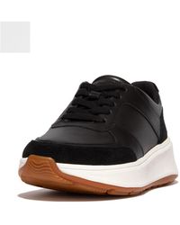 Fitflop - F-mode Leather/suede Flatform Sneakers - Lyst