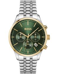 BOSS - Chronograph Avery Stainless Steel Bracelet Watch 42mm - Lyst