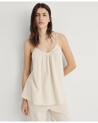 Mango - Plain Cotton Spaghetti Strap Pajama Top - Lyst