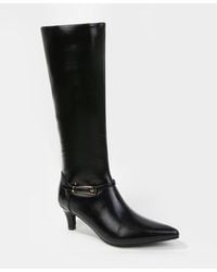BERNESS - Margot Pointed Toe Kitten Heel Knee-high Boots - Lyst